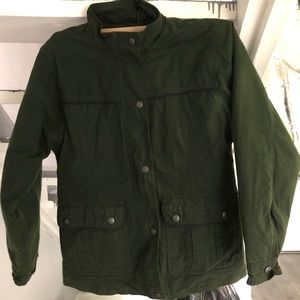 Green women’s jacket.
